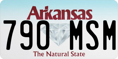 AR license plate 790MSM