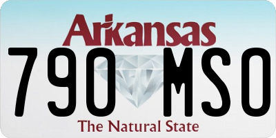 AR license plate 790MSO