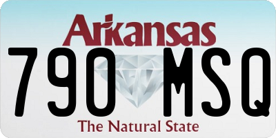 AR license plate 790MSQ