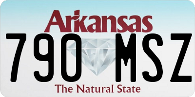 AR license plate 790MSZ