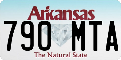 AR license plate 790MTA