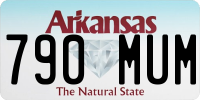 AR license plate 790MUM