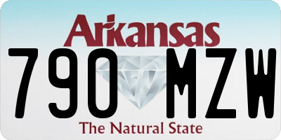 AR license plate 790MZW