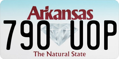 AR license plate 790UOP