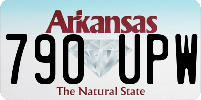 AR license plate 790UPW