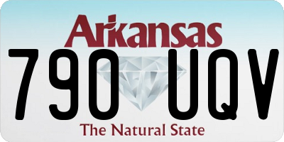AR license plate 790UQV