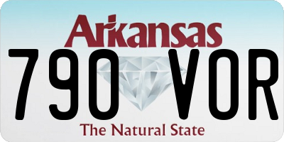 AR license plate 790VOR