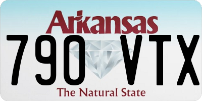 AR license plate 790VTX