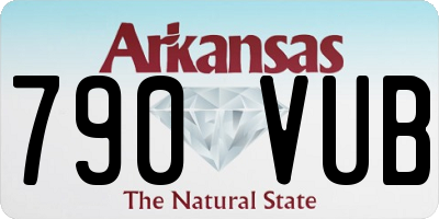 AR license plate 790VUB