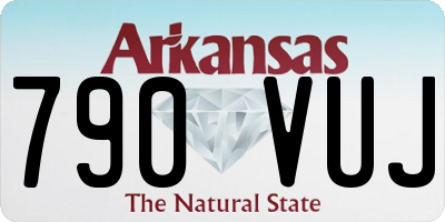 AR license plate 790VUJ