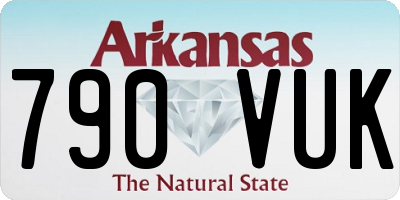 AR license plate 790VUK