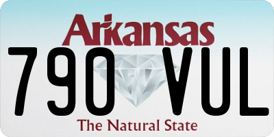 AR license plate 790VUL