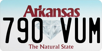 AR license plate 790VUM