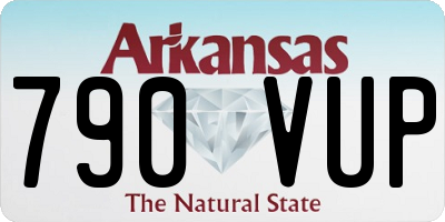 AR license plate 790VUP