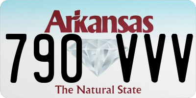 AR license plate 790VVV