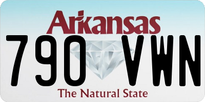 AR license plate 790VWN