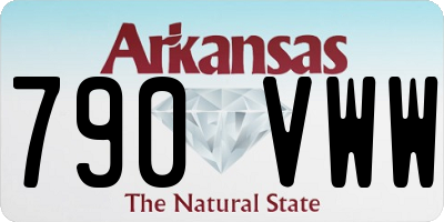 AR license plate 790VWW