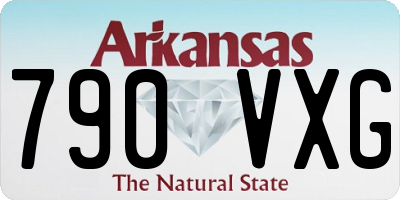 AR license plate 790VXG