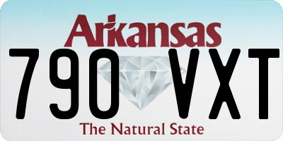 AR license plate 790VXT