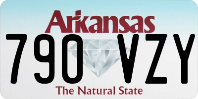 AR license plate 790VZY