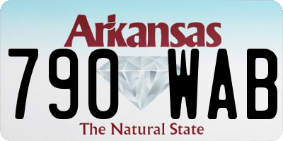 AR license plate 790WAB