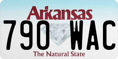 AR license plate 790WAC