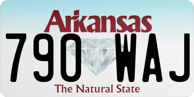 AR license plate 790WAJ