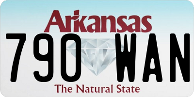 AR license plate 790WAN
