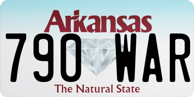 AR license plate 790WAR