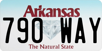 AR license plate 790WAY