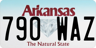 AR license plate 790WAZ