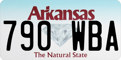 AR license plate 790WBA