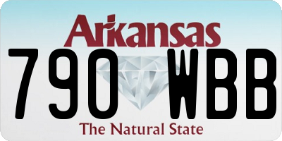 AR license plate 790WBB
