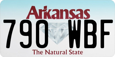 AR license plate 790WBF