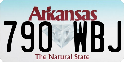AR license plate 790WBJ