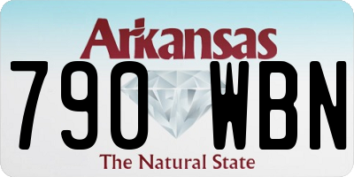 AR license plate 790WBN
