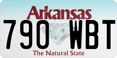 AR license plate 790WBT