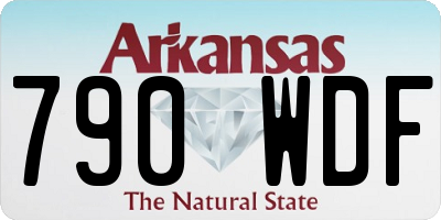 AR license plate 790WDF
