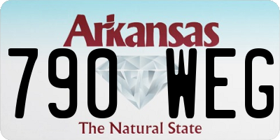 AR license plate 790WEG