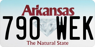 AR license plate 790WEK