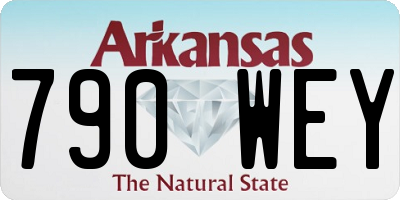 AR license plate 790WEY