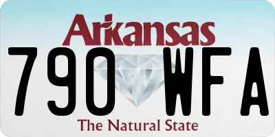 AR license plate 790WFA