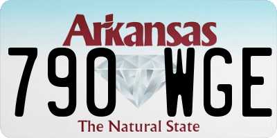 AR license plate 790WGE