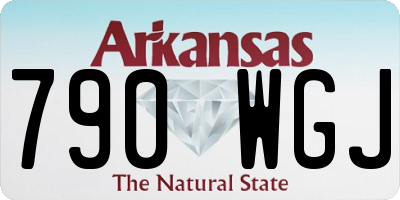 AR license plate 790WGJ