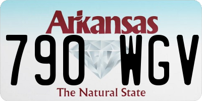 AR license plate 790WGV