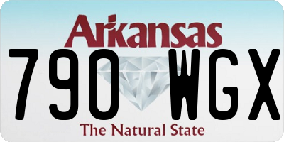 AR license plate 790WGX