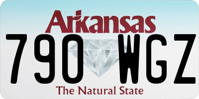 AR license plate 790WGZ