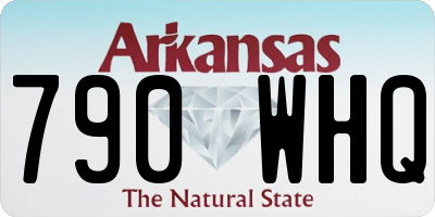 AR license plate 790WHQ
