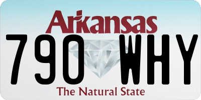 AR license plate 790WHY