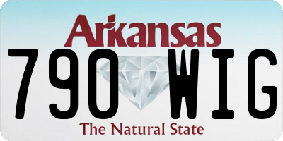 AR license plate 790WIG